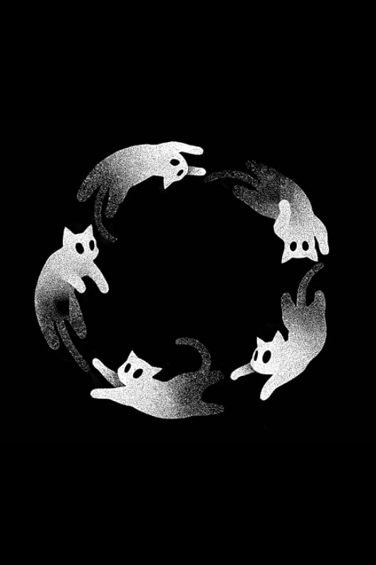 Ảnh nền ghost kitten spiral cho Xteink X3