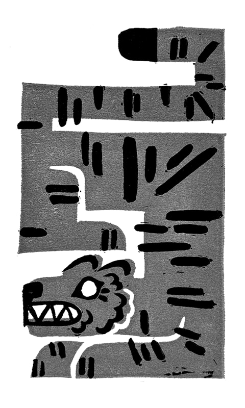 Ảnh nền tiger linocut cho Xteink X4